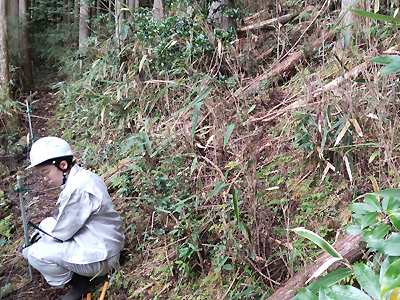 Circumstances of inspecting electric fences set up around villages to prevent damage caused by wild animals.