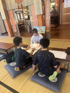 龍津寺で開催された「夏休み本堂開放」に参加しました